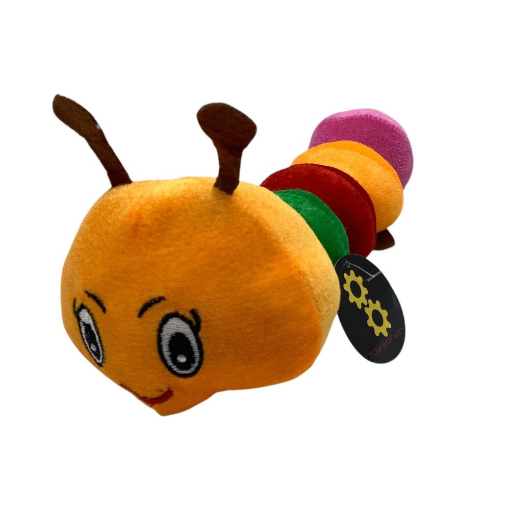 Toy Works Colorful Plush Caterpillar Stuffed Animal Toy For Kids 11.5” NEW‎